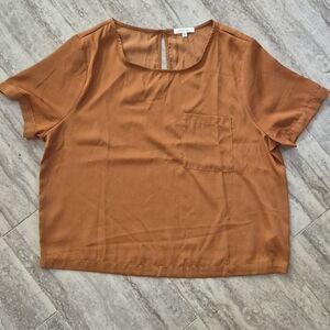 Pleione Women's Blouse in Rust Orange